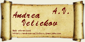 Andrea Veličkov vizit kartica
